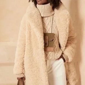 Banana Republic Oversized Sherpa Cocoon Coat- XS